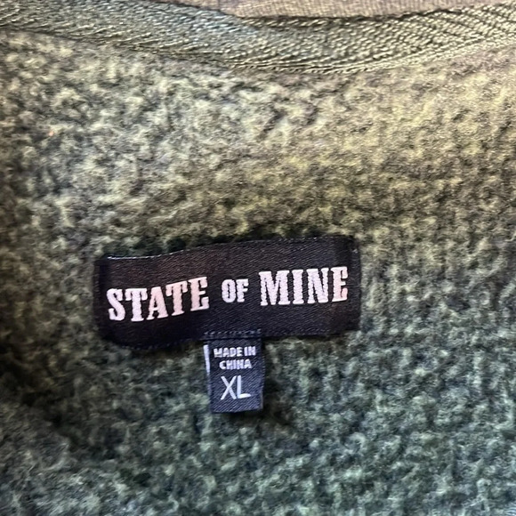State Of Mine Men's Olive Green Florida Brush Trees Sweatshirt Sz XL - Picture 8 of 9
